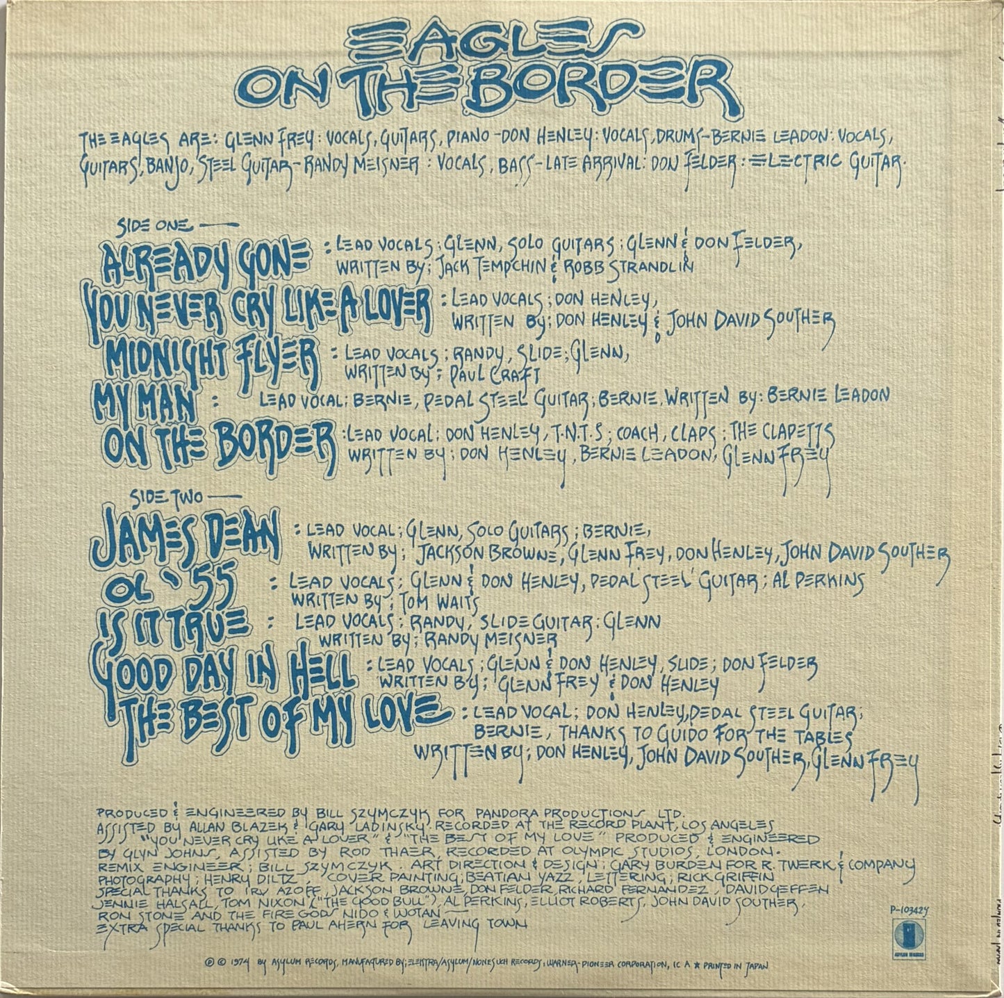 Eagles - On the Border